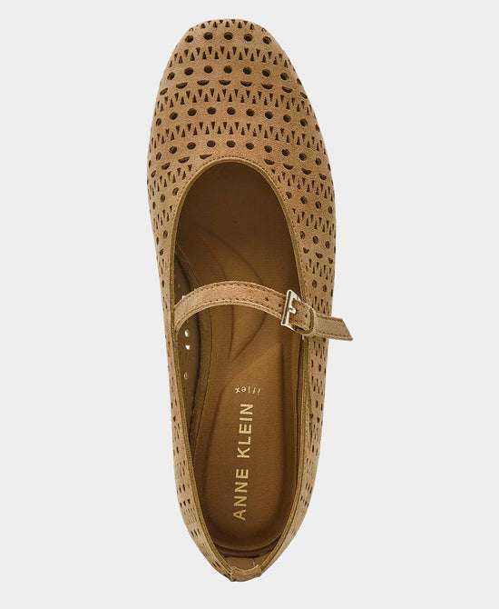 
Perforated Mary Jane Ballet Flat in LIGHT BROWN view 2