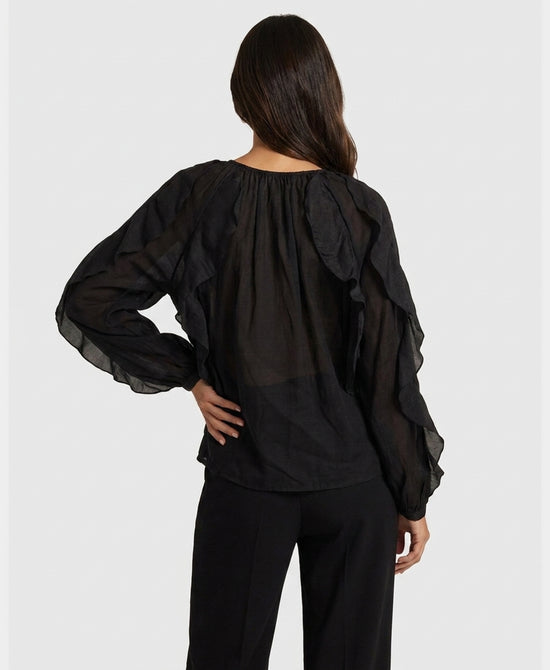 
Ruffle Blouse in BLACK view 2