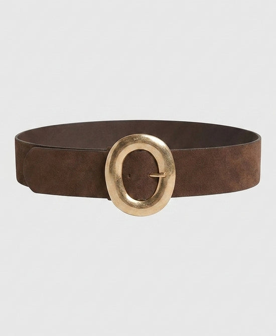 
Stretch Belt w/ Gold Buckle in BROWN view 2