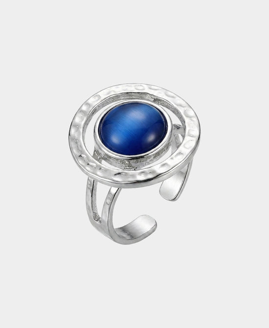 
Round Stone Ring in BLUE/SILVER view 2