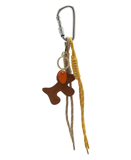 
Faux Leather Dog Bag Charm/Keychain in CAMEL view 1