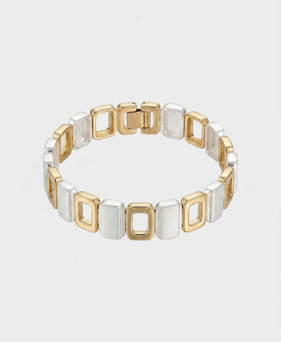 
Two Tone Elastic Bracelet in GOLD/SILVER view 2