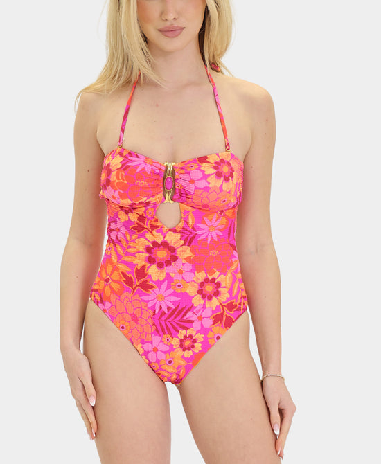 
Floral Printed One-Piece Swimsuit in MULTI view 2