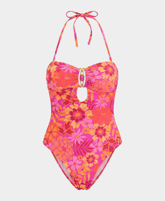 
Floral Printed One-Piece Swimsuit in MULTI view 1