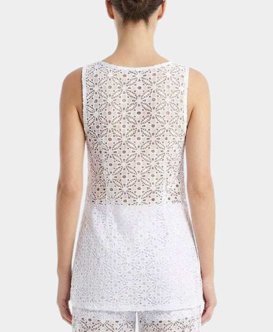 
Crochet Top/Swim Cover-Up in WHITE view 2