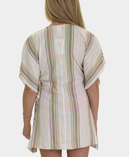 
Striped Swim Cover-Up in WHITE/MULTI view 2