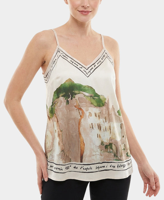 
Art-Inspired Scenic Print Tank in BEIGE view 1
