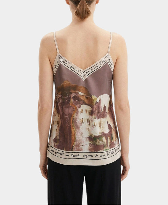 
Art-Inspired Scenic Print Tank in TAUPE view 2