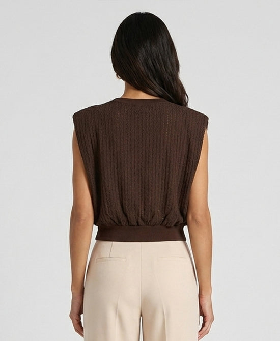 
Knit Top in BROWN view 2