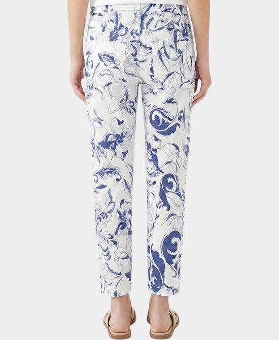 
Swirl Print Pants in WHITE/BLUE view 2