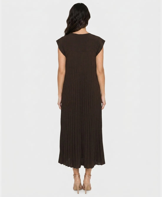 
Pleated Maxi Dress in BROWN view 2