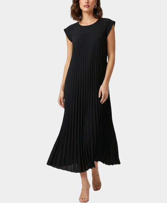 
Pleated Maxi Dress in BLACK view 1