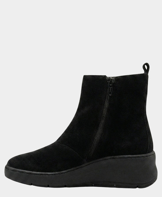 
Suede Wedge Bootie w/ Sequin Detail in BLACK view 2