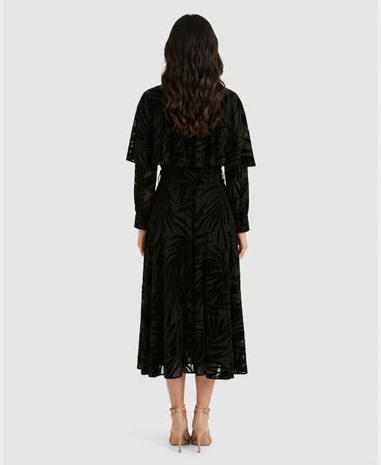 
Burnout Velvet Maxi Dress in BLACK view 2