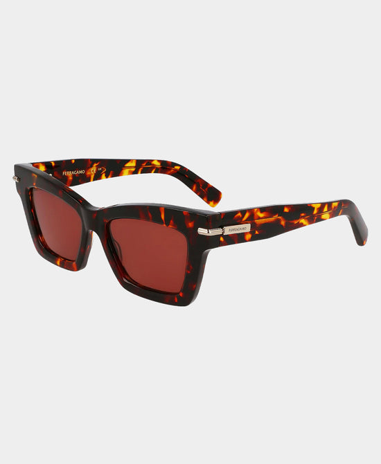 
Tortoise Square Cat Eye Sunglasses in DARK TORTOISE view 1