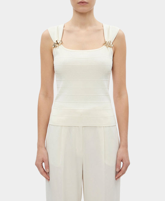 
Top w/ Gold Hardware in IVORY view 1