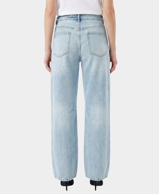 
Wide Leg Distressed Jeans in LIGHT WASH view 2