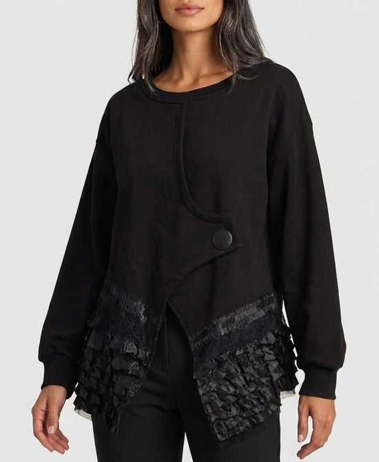 
Mixed Media Top in BLACK view 1