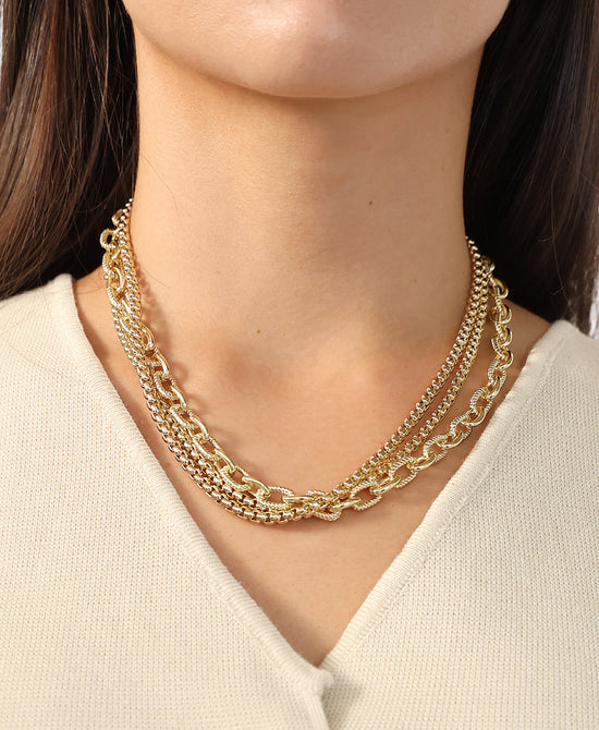 
Layered Chain Necklace in GOLD view 1
