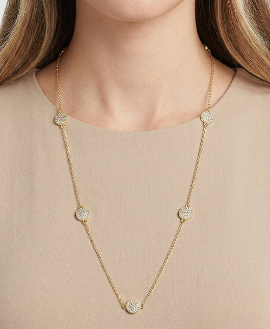 
Cubic Zirconia Long Necklace in GOLD view 1