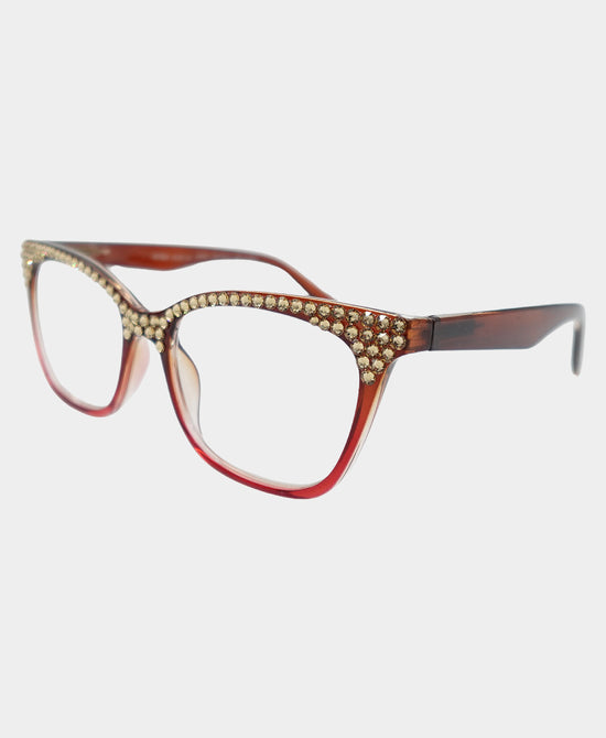 
Genuine Crystal Readers in RED/BROWN view 1