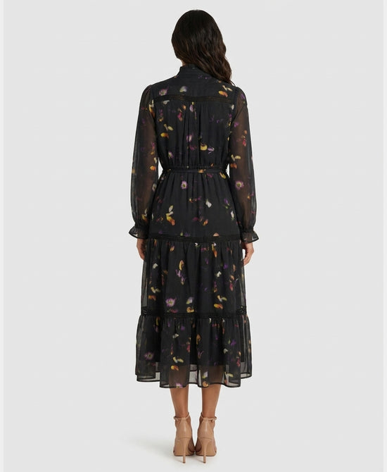 
Printed Midi Dress in BLACK MULTI view 2