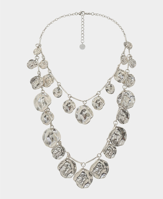 
Layered Coin Necklace in SILVER view 2