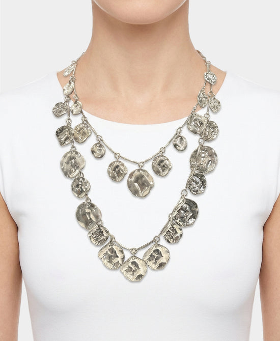 
Layered Coin Necklace in SILVER view 1