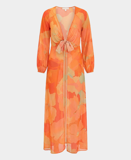 
Printed Swim Cover-Up in ORANGE view 2