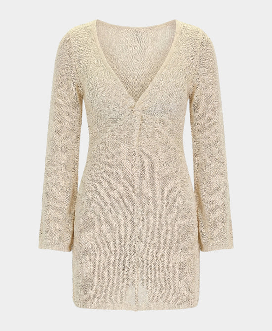 
Knit Swim Cover-Up in BEIGE view 2