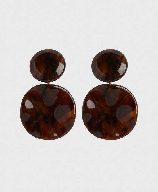 
Resin Drop Clip On Earrings in BROWN view 2