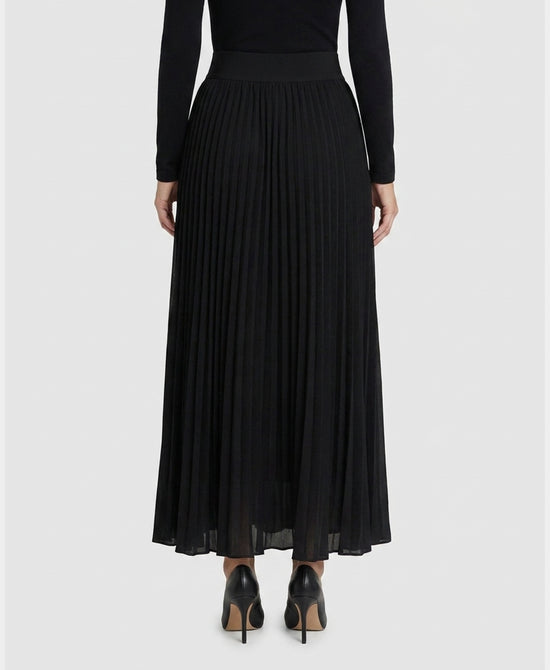 
Solid Midi Skirt in BLACK view 2