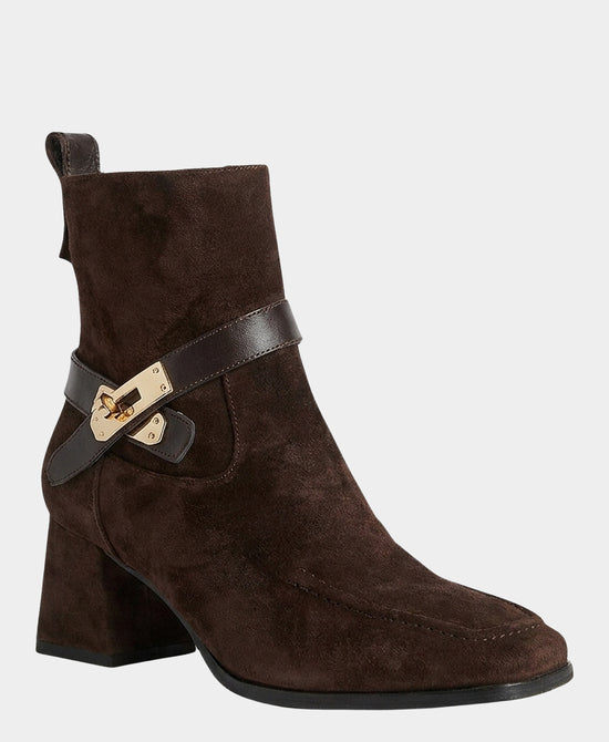 
Suede Buckle Bootie in BROWN view 1