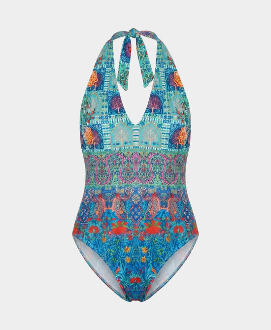 
Printed One-Piece Swimsuit in MULTI view 1