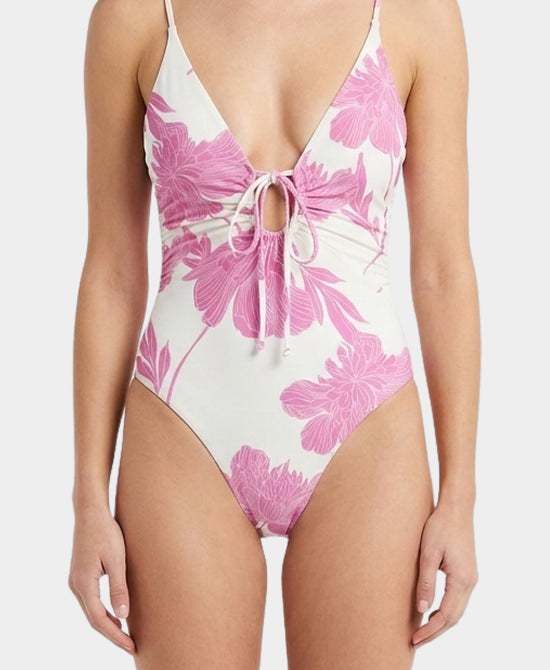 
One Piece Swimsuit in WHITE/PINK view 2