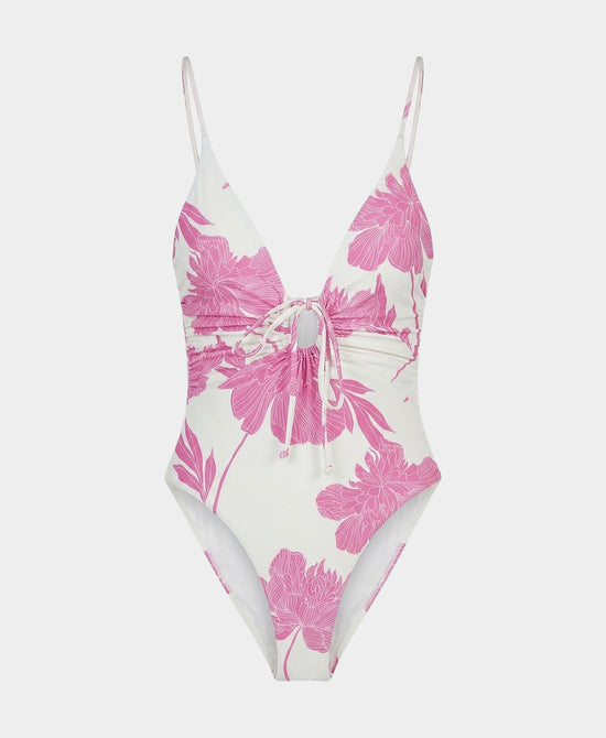 
One Piece Swimsuit in WHITE/PINK view 1