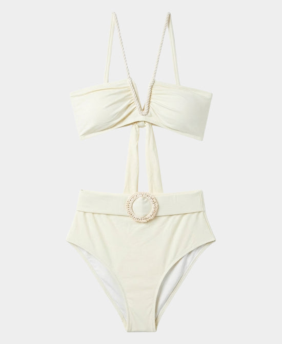 
Crochet Buckle Bikini- 2 Pc Set in IVORY view 1