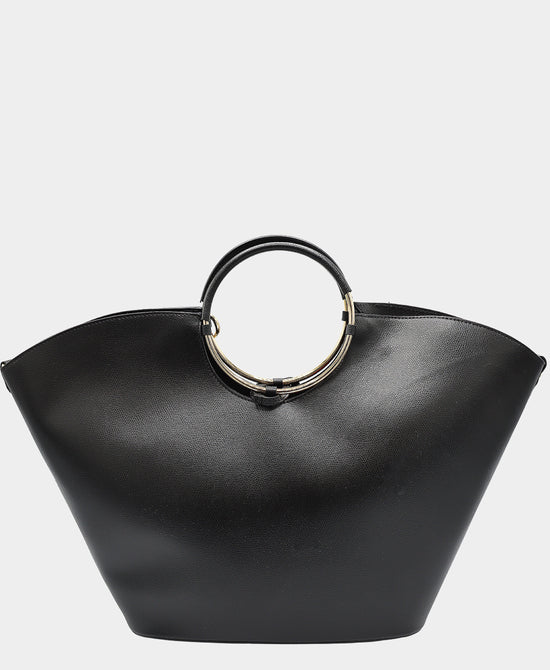 
Leather Tote Bag in BLACK view 2