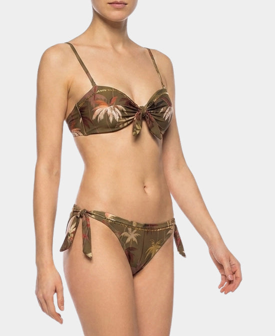 
Tropical Print Bikini w/ Sequin - 2 Pc Set in OLIVE MULTI view 1