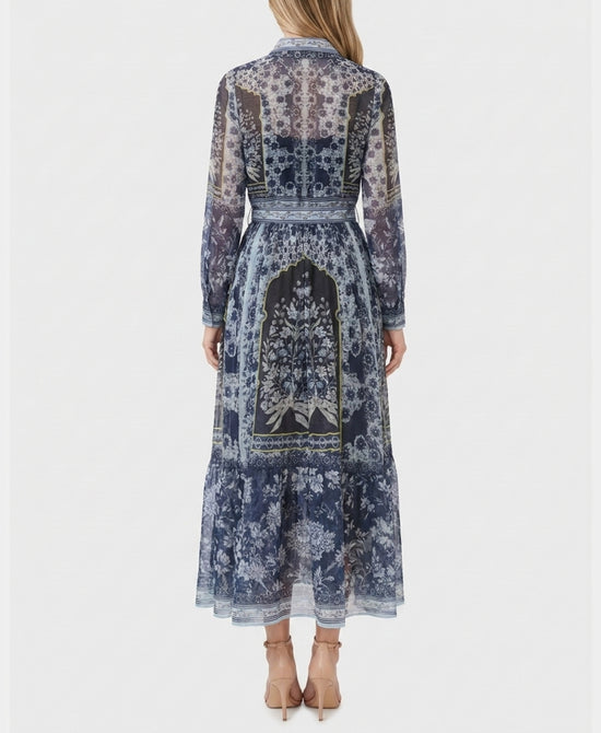 
Printed Maxi Dress in BLUE MULTI view 2
