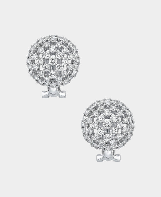 
Cubic Zirconia Stud Earrings in SILVER view 2