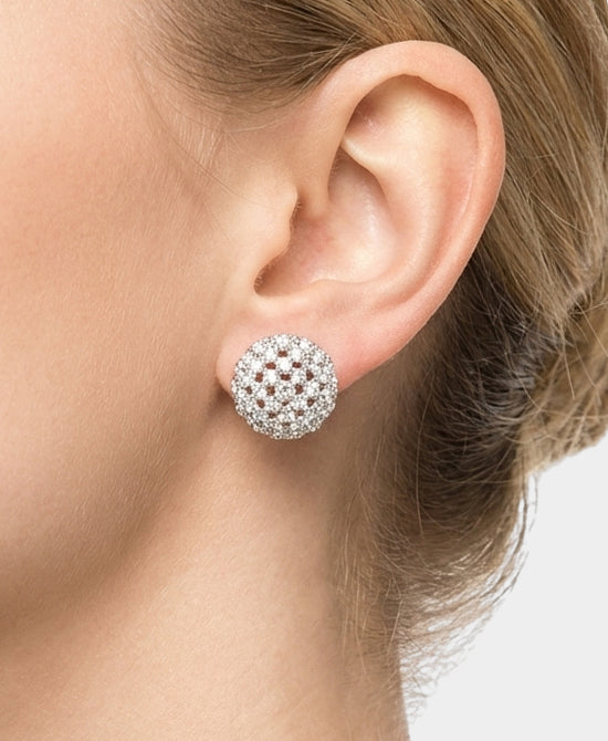 
Cubic Zirconia Stud Earrings in SILVER view 1