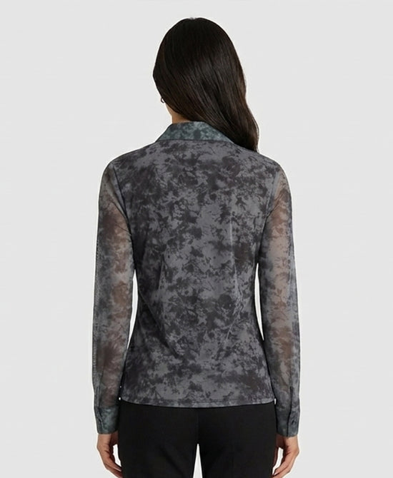 
Print Mesh Blouse in GREY view 2