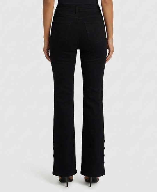 
Jeans w/ Jeweled Buttons in BLACK view 2