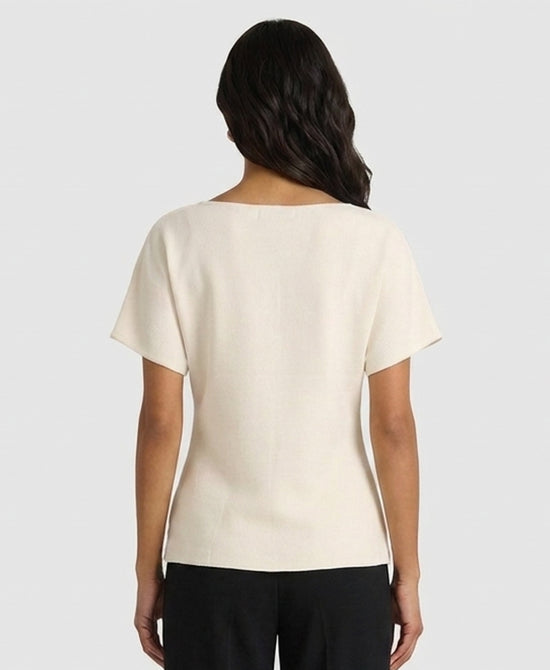 
Knit Top w/ Slit Sleeves in IVORY view 2