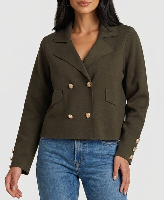 
Knit Blazer in OLIVE view 1