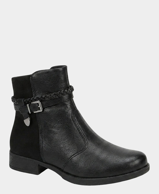 
Crystal Braided Buckle Bootie in BLACK view 1