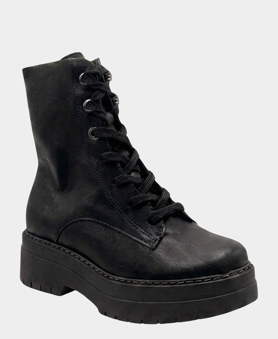 
Platform Combat Boot in BLACK view 1