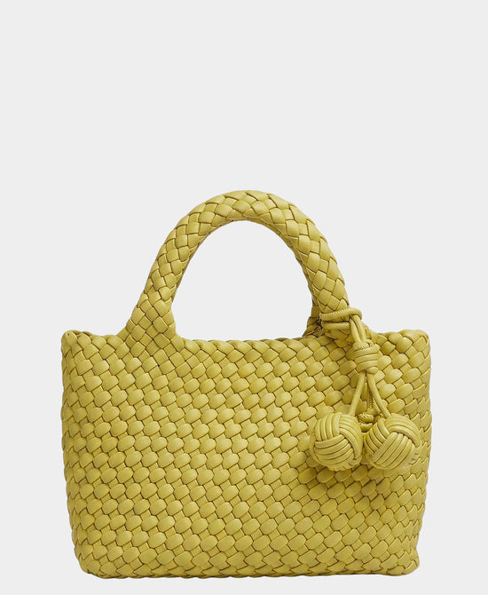 
2in1 Woven Medium Crossbody Bag w/ Tassel in LIGHT GREEN view 1