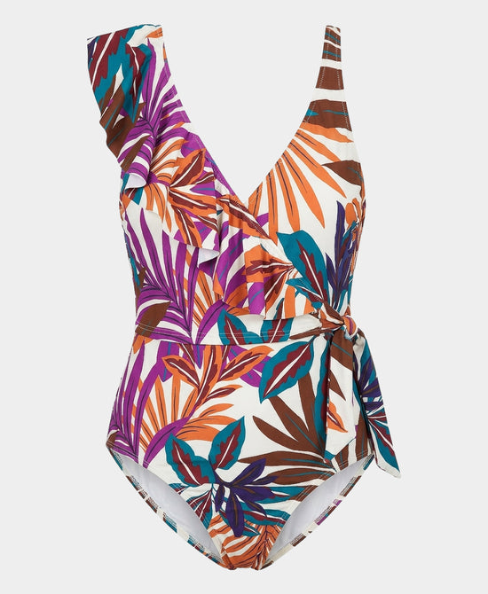 
Tropical Print One-Piece Swimsuit in MULTI view 2